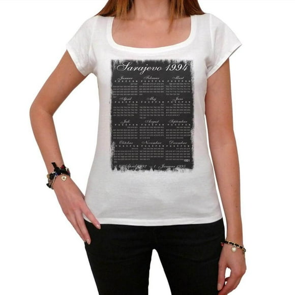 Women's Graphic T-Shirt Sarajevo 1994 30th Birthday Anniversary 30 Year Old Gift 1994 Vintage Eco-Friendly Ladies Short Sleeve Novelty Tee