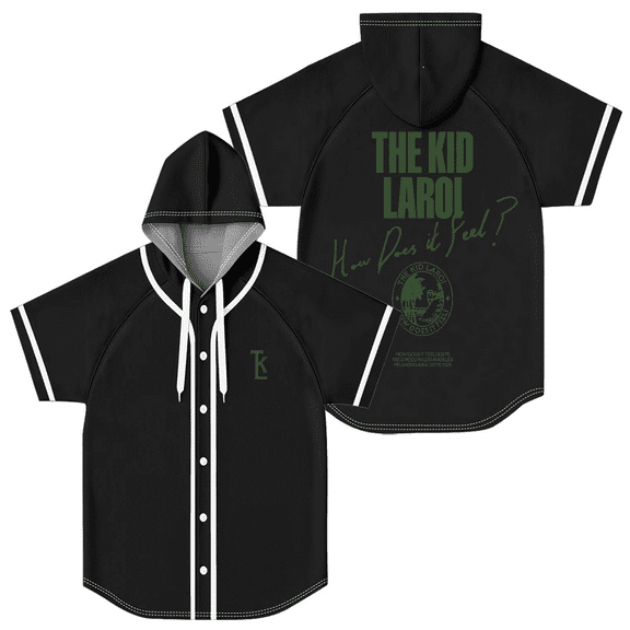 The Kid LAROI How Does It Feel Baseball Jersey Women Men Hooded Short Sleeve Shirt Casual Trendy T-shirt