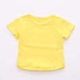 thumbnail image 5 of Aihuaihua Toddler Baby Girls' Tops, Tees & Blouses Cotton Basic Top for Summer Casual Yellow 4-5 Years, 5 of 7