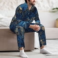 thumbnail image 7 of Kdxio Golden Blue Mountains Men’s Pajama Set Pajamas For Men 2 Piece PJ Set with Men Pajama Pants and Long Sleeve T-Shirt Lounge Set-X-Large, 7 of 7
