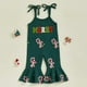 thumbnail image 2 of Mono navideño de una pieza Rarjuiey para niñas pequeñas, verde, 0-6 m, 2 of 7