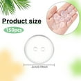 thumbnail image 2 of 1box 150pcs Resin Buttons Flat Round Clear 20x2.5mm Hole: 2mm, 2 of 7