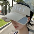 thumbnail image 4 of Open Top Sports Sun Visor, Adjustable Brim UV Protection Visor for Running, Hiking, Outdoor Activities, Men and Women's Summer Sports Hat-Beige, 4 of 5