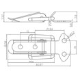 thumbnail image 2 of Fermoir à Genouillère en Acier Inoxydable, Levier Serrure Porte Hasp, Ressort Verrou Riilq, 2 of 5