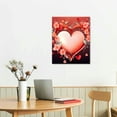 thumbnail image 2 of Creowell  16x20 in/12x16 in Vintage Stripes Love Hearts Valentine'S Day Flowers Canvas Wall Art Print Gallery Wrap Home Decor Pictures For Living Room Bedroom, 2 of 4