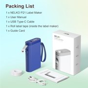 Label Maker Machine with Tape, P21 Bluetooth Label Printer, compact printer with multiple templates for easy office and home organization, Deep Blue