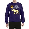 thumbnail image 2 of In A World Where You Can Be Anything Be Kind Inspirational/Christian Unisex Crewneck Graphic Sweatshirt, Purple, 2XL, 2 of 3