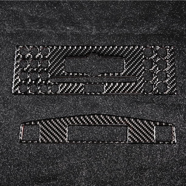 Cubierta para panel de navegación, consola central de fibra de carbono, ajuste para Mercedes Benz Clase C W204 2005-2012 Ecomeon no