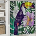 thumbnail image 6 of Orinice Shower Curtain College Toucan Exotic Pink Bird Leaf Paradise Awaresome Lily Tropical Flowers Palm Nature Graphic Waterproof Polyester Fabric for Bathroom Decor with Hooks  69x72, 6 of 7
