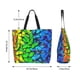 thumbnail image 5 of Fotbe Multicolored Butterflies Bolsa Tote Estética de Lona con Estampado para Mujer - Bolsa Reutilizable de Hombro Casual para Vacaciones, Compras, Trabajo y Gimnasio, 5 of 8