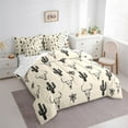thumbnail image 3 of Feelyou Western Cactus Plant Bedding Comforter Set 7pcs for Kids, Tribal Sheep Skeleton Queen Bedding Sets, Bohemian Theme Queen Sheet Sets, Super Cozy Room Decor, 3 of 7