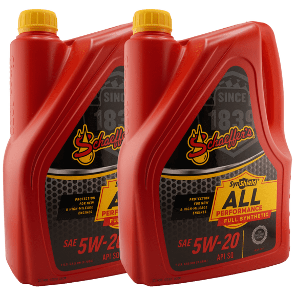 Schaeffer's 6520 SynShield All Performance Full Synthetic 5W-20 Engine Oil, 1 Gal - 2 Pack