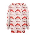 thumbnail image 6 of Women's Casual Long Sleeve Round Neck Sweatshirt Fit Pleated Top with Christmas Print for Fashionable Holiday Outfits and Comfortable Wear,Red,S, 6 of 6