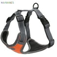 thumbnail image 3 of BadPiggies Dog Chest Harness No Pull Adjustable Reflective Walking Pet Vest Harnesses for Small Medium Large Dogs (S, Orange), 3 of 8