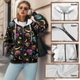 thumbnail image 3 of Yuyamidu Skull Hoodie Sweat Shirts for Womens Hoodies Zip Up Hoodie Women Oversized Sweatshirts Plus Size Zip Up Jacket Womens Zipper Sweatshirt 4XL, 3 of 8