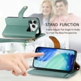 thumbnail image 6 of Wallet Case for iPhone 17 Pro Max Women Men, Durable PU Leather Magnetic Flip Lanyard Strap Wristlet Zipper Card Holder Kickstand Wallet Phone Case Cover Full Body Protection, Green, 6 of 6