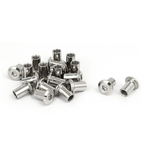 

M6x12mm Metal Hexagon Hex Socket Head Nuts Furniture Fittings 20pcs