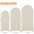 thumbnail image 6 of SUKAIKEQA Wedding Arch Cover Spandex Arch Backdrop Cover (7.2FT,6.6FT,6FT) Set of 3 Arch Stand Covers Stretchy Backdrop for Birthday Party Decoration Baby Shower,Beige, 6 of 6