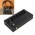 thumbnail image 4 of Mezclador de Sonido, Mezclador de Línea de Bajo Ruido Estéreo Portátil de Metal de 6 Canales para Barra de Clubes Pequeños de Escenario de Estudio, 4 of 7
