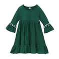 thumbnail image 5 of OGLCCG Toddler Girls Muslim Abaya Prayer Dress with Hijab Islamic Middle East Arab Ruffle Dress Soft Cotton Ramadan Eid Clothes 6M-8T, 5 of 7