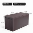thumbnail image 4 of 90gal Outdoor Garden Plastic Storage Deck Box Chest Tools Cushions Toys Lockable Seat, 4 of 8