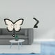 thumbnail image 2 of Reloj de pared de mariposa acrílica con estatua de pensador abstracto, escalera de resina, artesanía para oficina, comedor, habitación infantil, estan, 2 of 8
