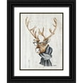thumbnail image 1 of Talent, Kelley 12x14 Black Ornate Wood Framed with Double Matting Museum Art Print Titled - Hipster Reindeer, 1 of 4