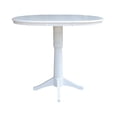 thumbnail image 3 of 36" Round Bar Height Table with 12" Leaf - White, 3 of 8