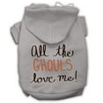 thumbnail image 5 of Halloween Pet, Dog  Cat Hoodie Screen Printed, "All The Ghouls Love Me", 5 of 10