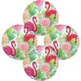 thumbnail image 2 of SKYSONIC Pink Flamingos Round Placemats for Dining Table Non-Slip Heat-Resistant Polyester Table Mats Set of 1 Washable Table Mats for Kitchen Dining Table Decoration (634), 2 of 7