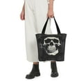 thumbnail image 5 of Cauagu Magician Hat Skull Print Canvas Aesthetic Tote Bag for Women Beach Bag Shopping Bags Shoulder Bag Reusable Grocery Bags, 5 of 7
