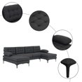 thumbnail image 4 of 110" Large Modular Sectional Sofa, Modern Luxury U-Shaped Sofa Couch with Black Metal Legs, Indoor Combination Sofa Couches for Living Room, Dark Gray, 4 of 9