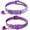 Purple, variant on Breakaway Cat Collar with Bells, [2 Pack] Break Away Kitten Collar with Bells, Reflective Cat Collar for Girl Cats Kitty