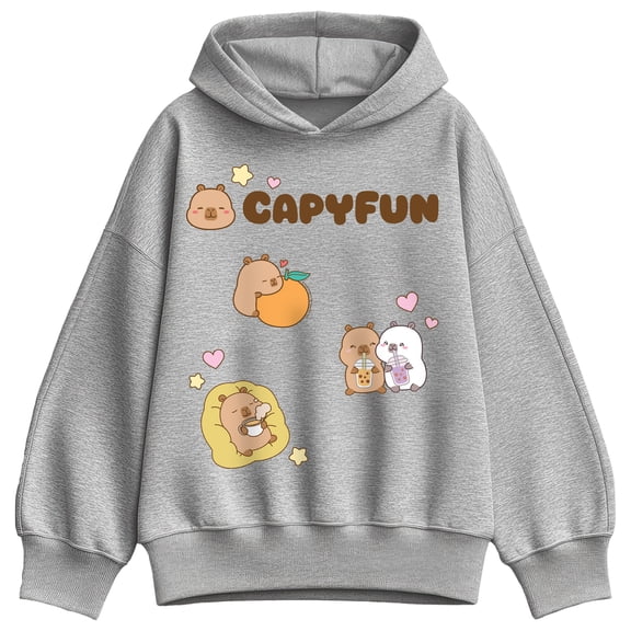 CapyFun - Capybara Icons - Women's Oversized Fleece Hoodie Sweatshirt