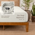 thumbnail image 6 of Bare Home Bamboo Fitted Sheet - Made from Rayon Fibers - Deep Pockets - Soft, Cooling & Breathable - Queen, Cream, 6 of 9