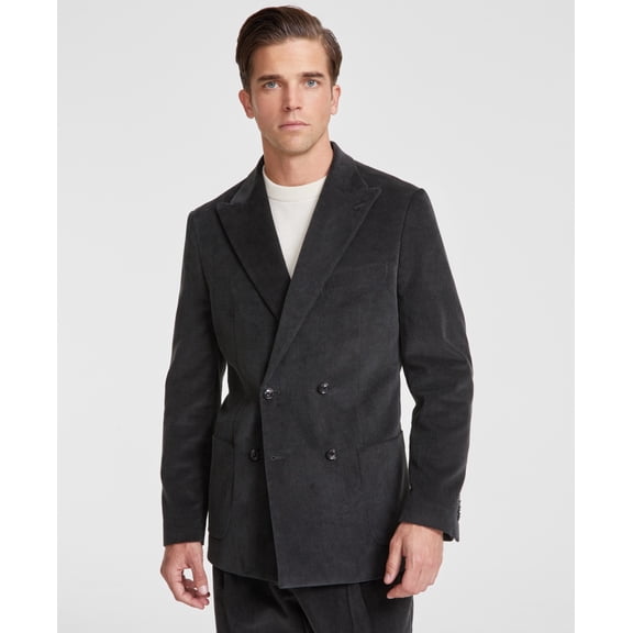 Tommy Hilfiger Mens Modern fit Double Breasted Corduroy Suit Jacket 42 S Green