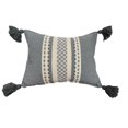 thumbnail image 1 of Funda Decorativa para Cojin. Artesanía Mexicana. Elaborada por Manos artesanas de con la técnica de Telar. Algodon. Lindos diseños. (Gris/Beige, 45 x 35cm), 1 of 4