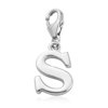 Shop LC 925 Sterling Silver Initial S Platinum Over Elegant Charm