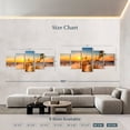 thumbnail image 4 of Elephant Stock White Sands Sunset Wall Art - Horizontal Multi Panel Canvas - Living Room Wall Decor - Nature Multi Panel - Orange And Yellow Decor By Melanie Viola - 80" x 36", 4 of 8