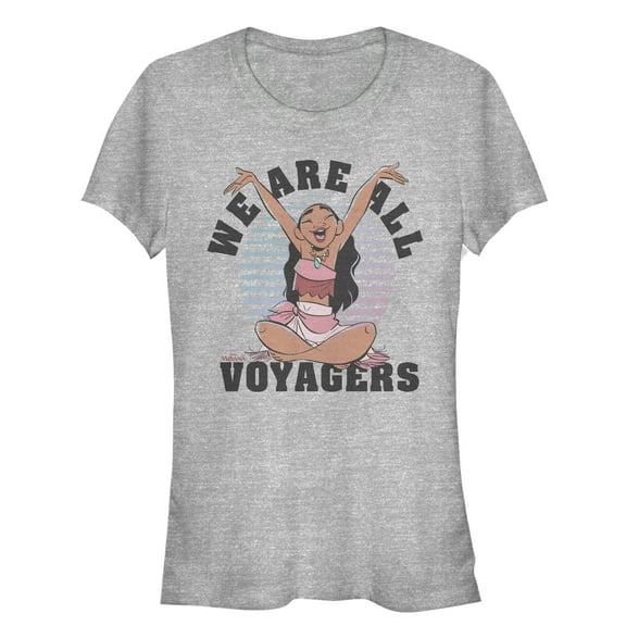 Junior's Moana All Voyagers Stripes  Graphic T-Shirt
