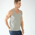thumbnail image 4 of SWSMCLT Men's Plus Size Tank Top Workout Casual Spandex Thin Cozy Summer Stretchy Top Sleeveless Vest Cotton Grey 4X-Large, 4 of 4