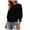 Black, variant on Banded Bottom Tops for Women Smocked Tops Elastic Cinched Waist Top Dressy Blouse 3/4 Length Sleeve Casual OutfitsRedXL