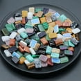thumbnail image 2 of 10mm*14mm Mixed Gemstone Rectangle Cabochon Beads CAB Flatback Reiki Chakra DIY, 2 of 9