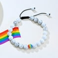 thumbnail image 4 of Peace Pareja Joyería Turquesa Turquesa blanco Yinane pulsera de cuentas, 4 of 8