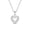 Clear, variant on 925 Sterling Silver Pink Cubic Zirconia Open Heart Pendant Necklace for Girls