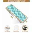 thumbnail image 6 of Cyan Water Ripple Stair Treads Non Slip for Steps Striped 4 Pcs Reusable Adhesive Stair Runner Mats for Dogs Elders Carpet Treads Rugs for Staircase 8x30 In, 6 of 7