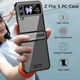 thumbnail image 6 of Compatible with Samsung Galaxy Z Flip 4 Case with Built-in Screen Protector, Hinge Protection Shockproof Anti-Scratches Electroplated Case Phone Cover Casefor Samsung Galaxy Z Flip 4 5G Black, 6 of 14