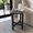 Gray, variant on HDPE Outdoor Side Table, Small All-Weather Patio End Table with Slatted Drainage, X-Frame Rustproof Design for Garden Deck Balcony, Black