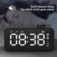 thumbnail image 5 of Latrodar LED Mirror Digital Alarm Clock Big Display Table Affordable&High-Quality er Support Bluetooth Black 6x3.6 Inch Home Essentials, 5 of 5