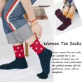 thumbnail image 2 of Artfasion Womens 5 Finger Toe Socks Cotton Comfy Novelty Polka Dot Socks Athletic Ankle Crew Sock for Ladies, 5 Pack, 2 of 3